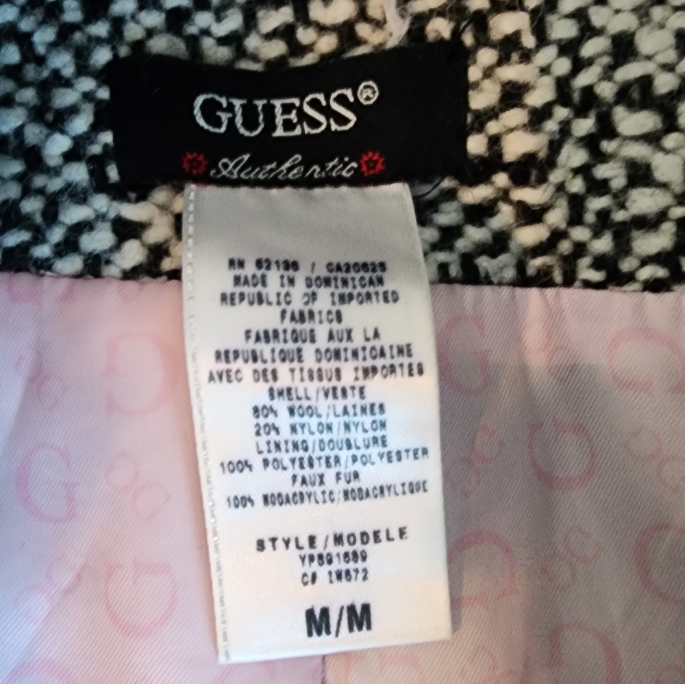 🎰Vintage Guess boucle tweed jacket y2k - Picture 5 of 6